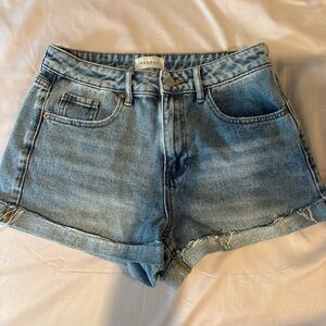 PacSun Blue Jean Shorts with Distressed Vintage Look